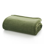 Snuggle Touch Microfibre Supersoft Fleece Throw | 140cm x 180cm | Olive
