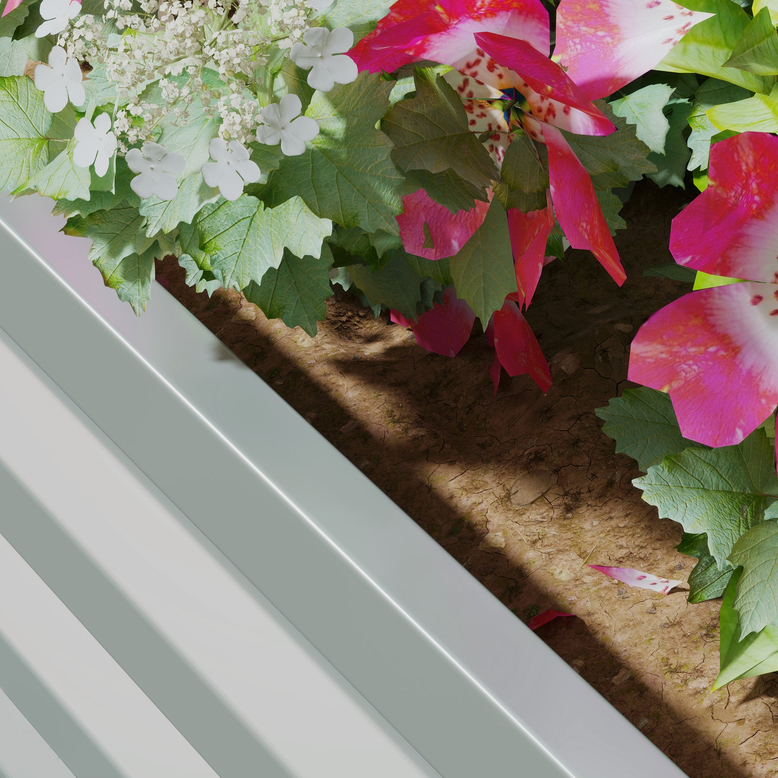 Set Of 2 Raised Garden Bed, 60x60x30.5 Cm | Light Grey