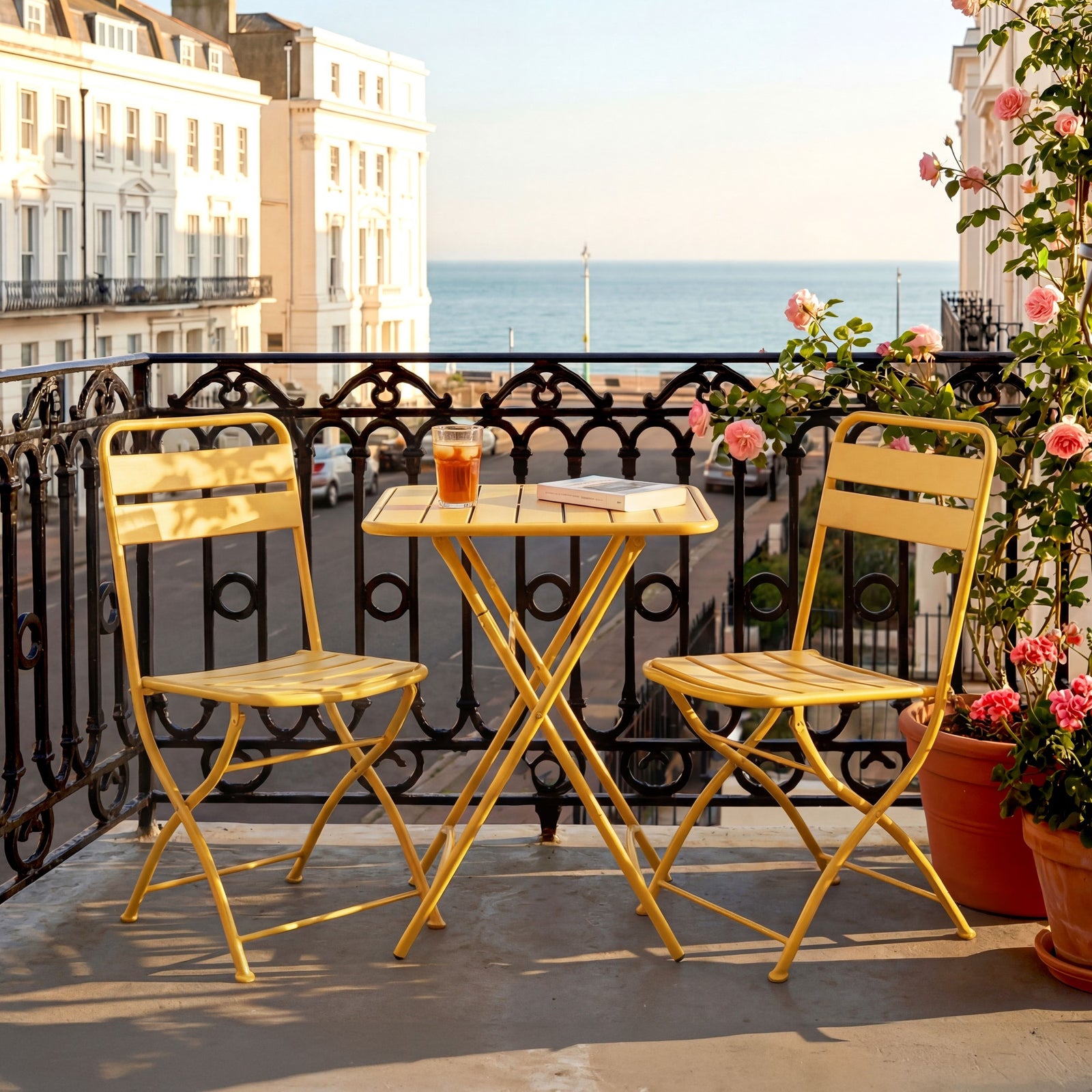Colourways Vibrant Folding Patio Or Balcony Set | Yellow