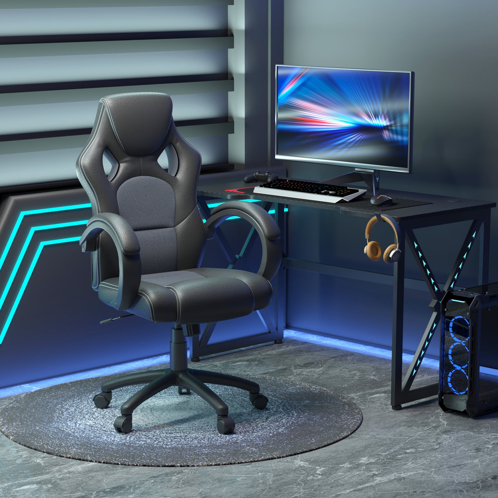 Racing Gaming Office Chair Pu Leather