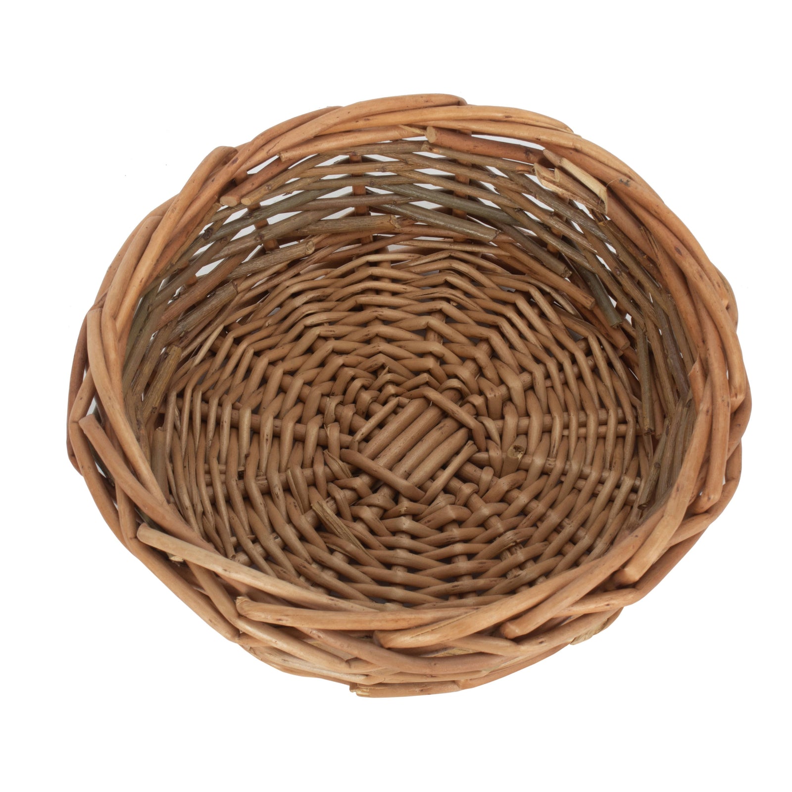 Wicker Unpeeled Willow Round Tray | Small | Brown