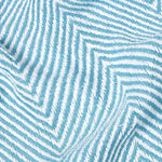 Cotton Halden Chevron Grey Throw | 150cm x 200cm | Teal