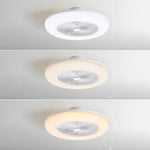 55cm Ceiling Fan With 5 Acrylic Blades & Dimmable Led Light Adjustable Speed Quiet Fan With Remote Control | White