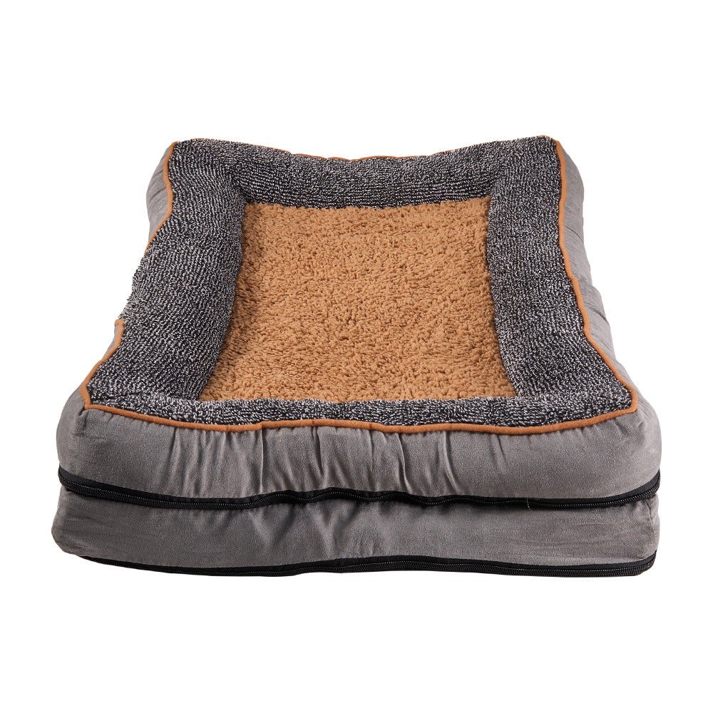 Durable Removable Washable Pet Bed With Anti-slip Bottom | Large | Brown
