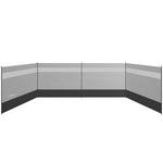 5 Pole Camping Windbreaks With Clear Windows And Carry Bag | Gray