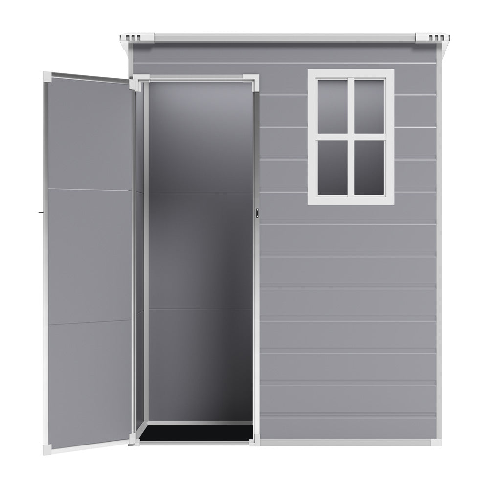 5x3ft Outdoor Plastic Storage Shed Weather-resistant Plastic Tool Shed For Backyard Or Patio