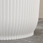 Round Plant Pots Outdoor 22cm For Garden Decoration | Set of 2 | White