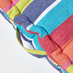 Cotton Striped Floor Cushion | 50cm x 50cm | Multi Colour
