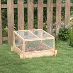 Raised Garden Bed With Openable Greenhouse