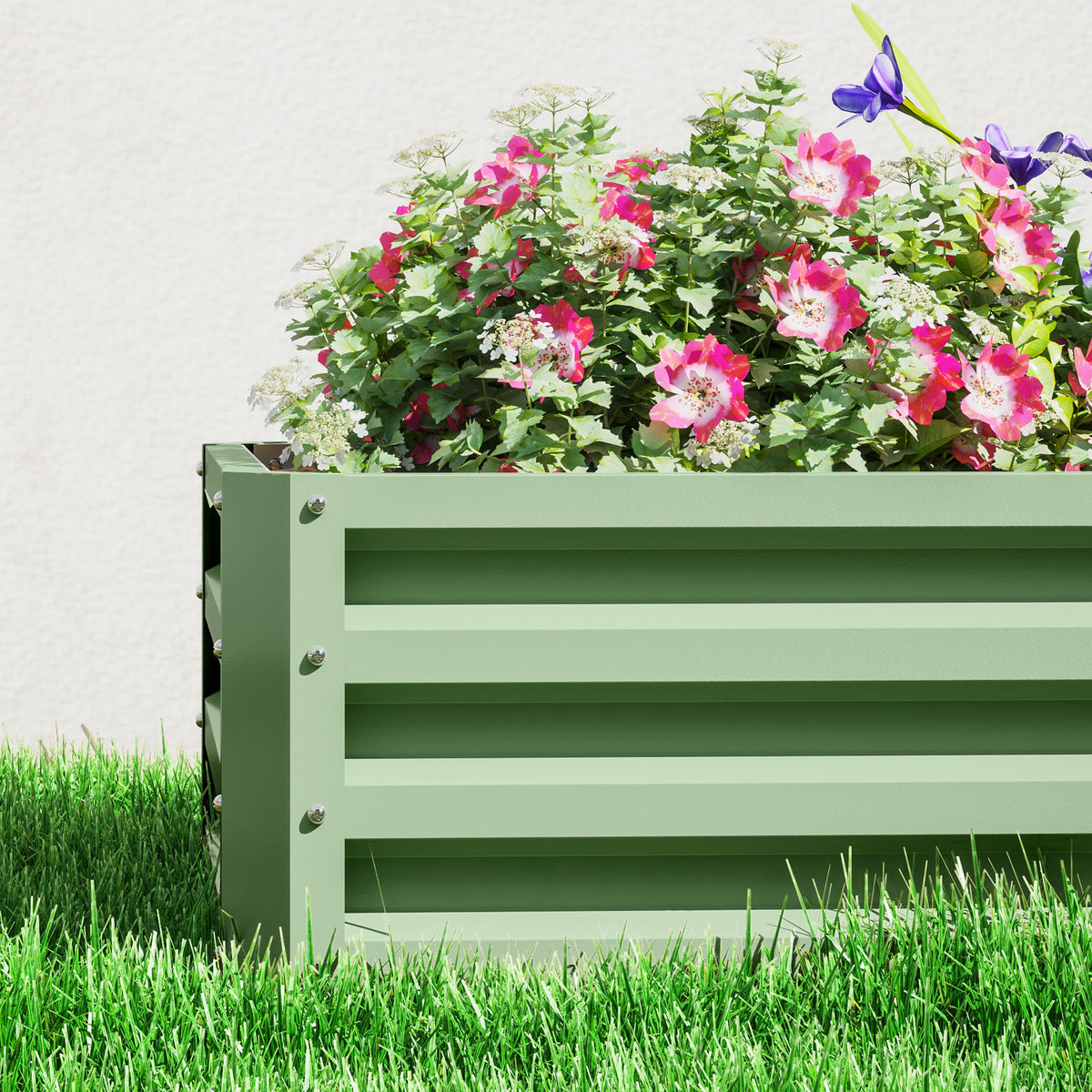 Raised Garden Bed Steel Planter Box | 216l | Light Green