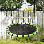 Kid Nest Swing Seat, Hanging Swing Set With Height Adjustable Ropes | Large | Black