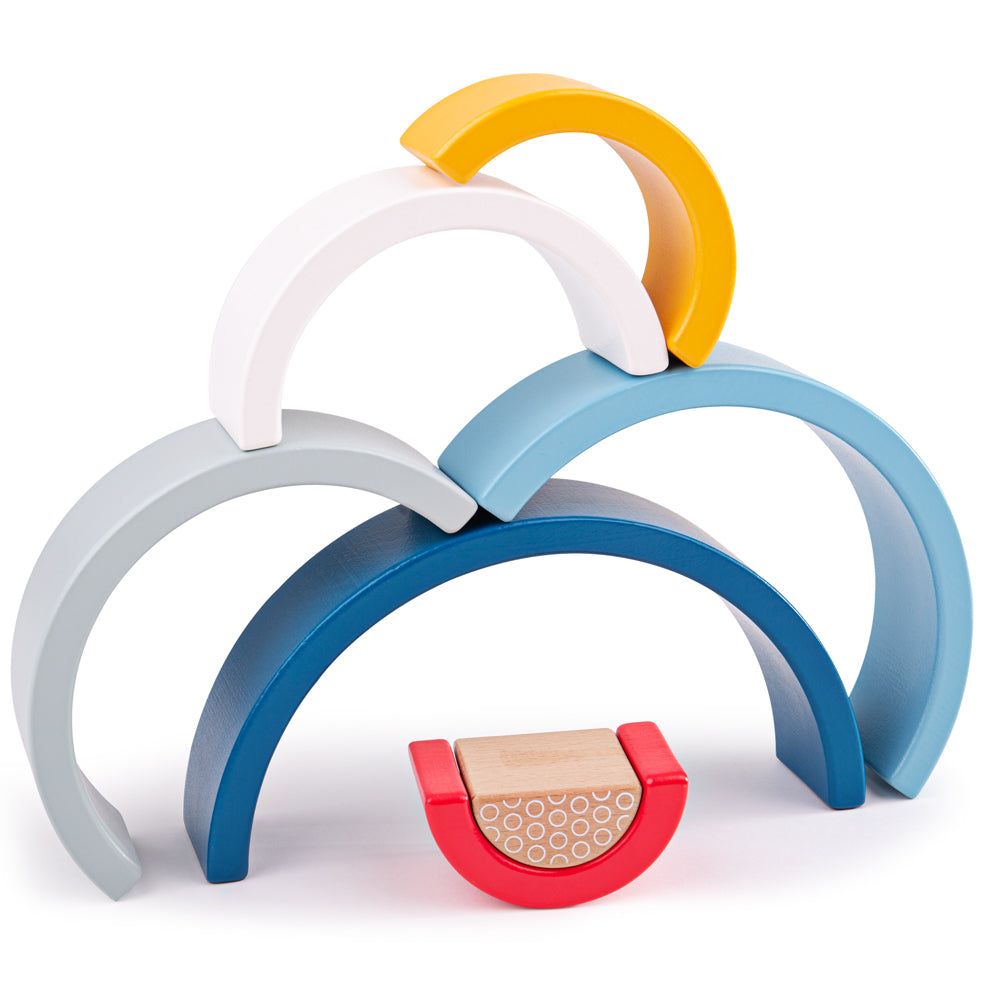 Wooden Rainbow Stacking Arches - 7 Pieces