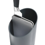 Recycled Cutlery Drainer - Dark Grey Kitchen Utensil Caddy - Tiered Design - Made in the UK