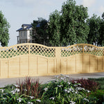 Omega Spruce Wood Fence Panel With Lattice Top 180cm W X 90/120/180cm H – Natural Finish, Durable, Easy Diy Garden Privacy Screen | Small