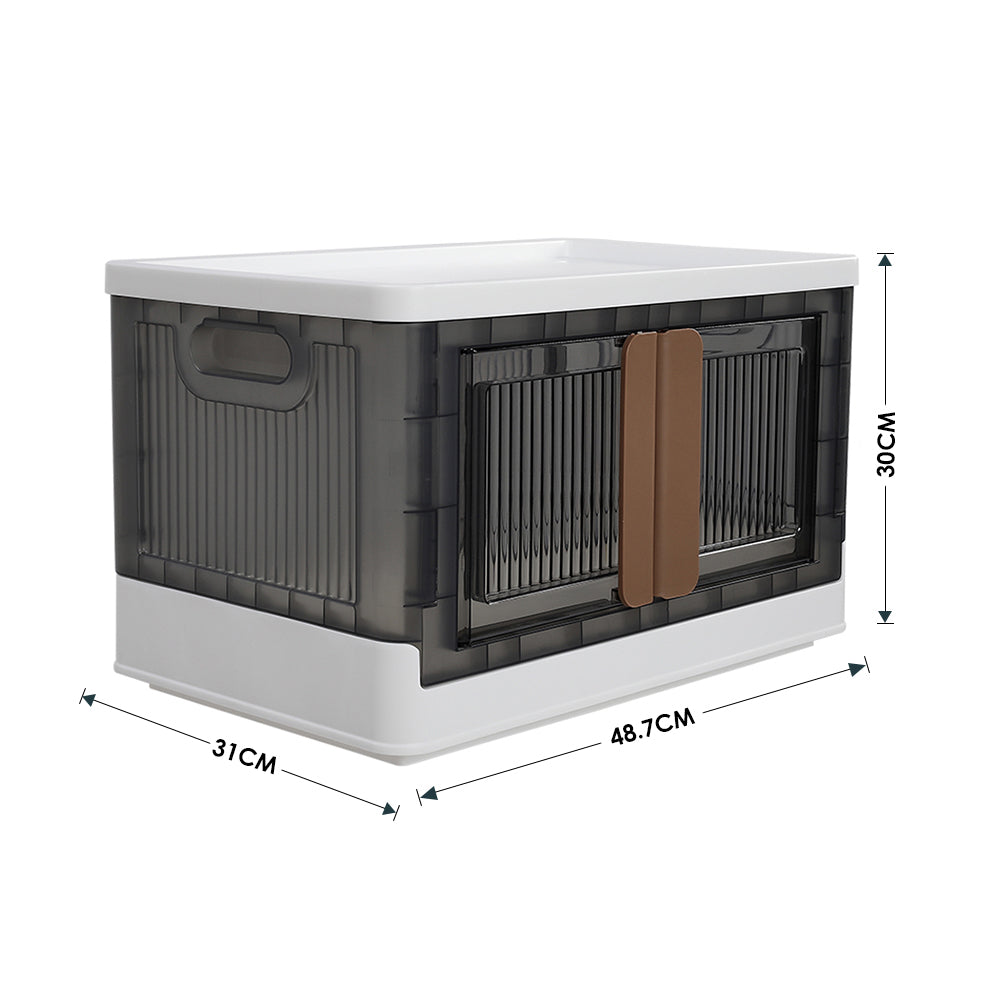Double-door Collapsible Storage Organizer Box