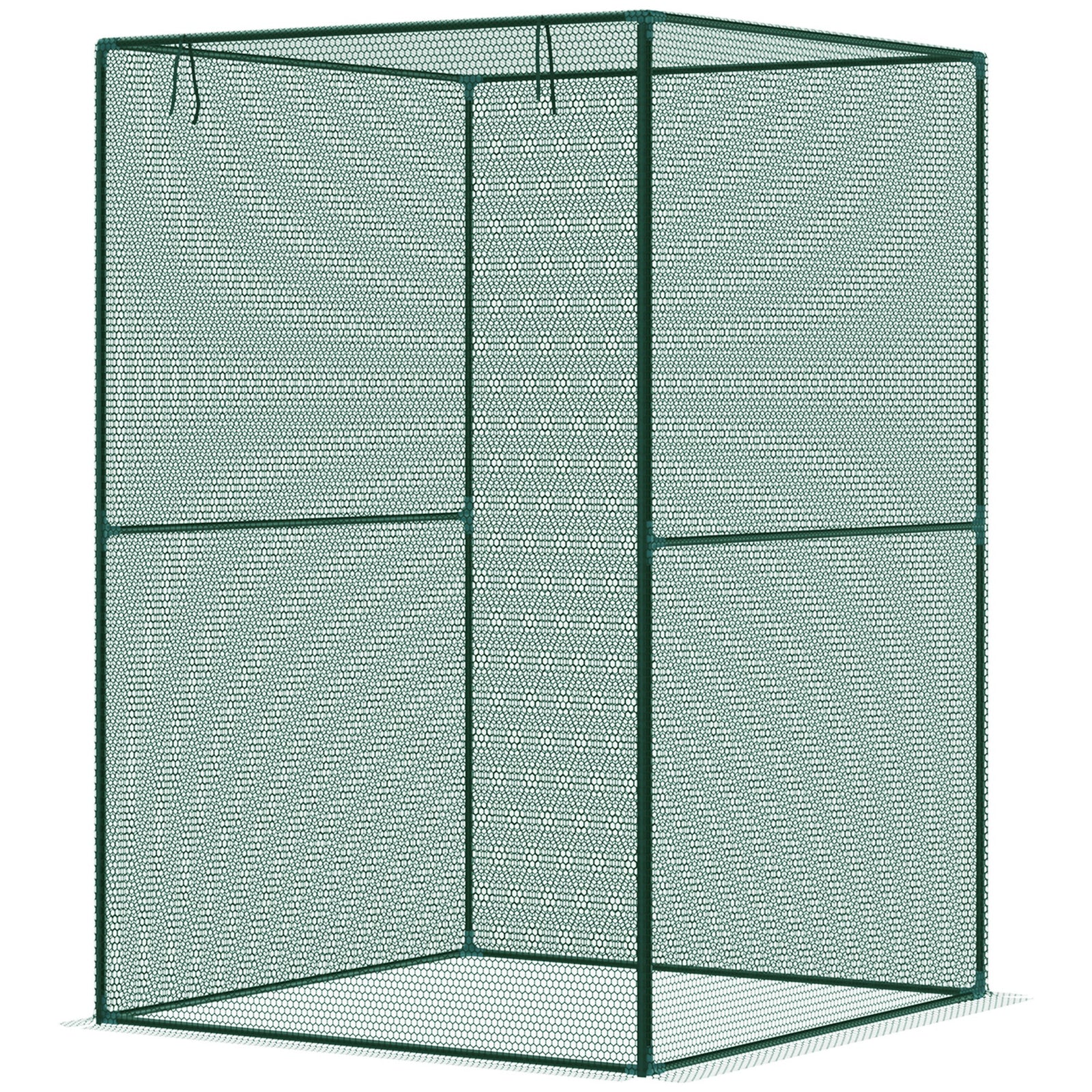 Green Fruit Cage With Zipped Door 1.2 X 1.2 X 1.8m