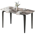Dining Table For 4, Kitchen Table With Sintered Stone Tabletop | Brown