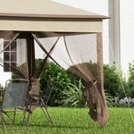 Garden Folding Tent Heavy Duty Pop Up Gazebo For Party | Brown