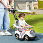 3 In 1 Ride On Push Car, Cartoon Robot Foot To Floor Slider | White