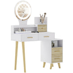 Dressing Table With Mirror, Vanity Table With Led Lights