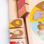 Wooden Animal Shut The Box Game, Traditional Board Game