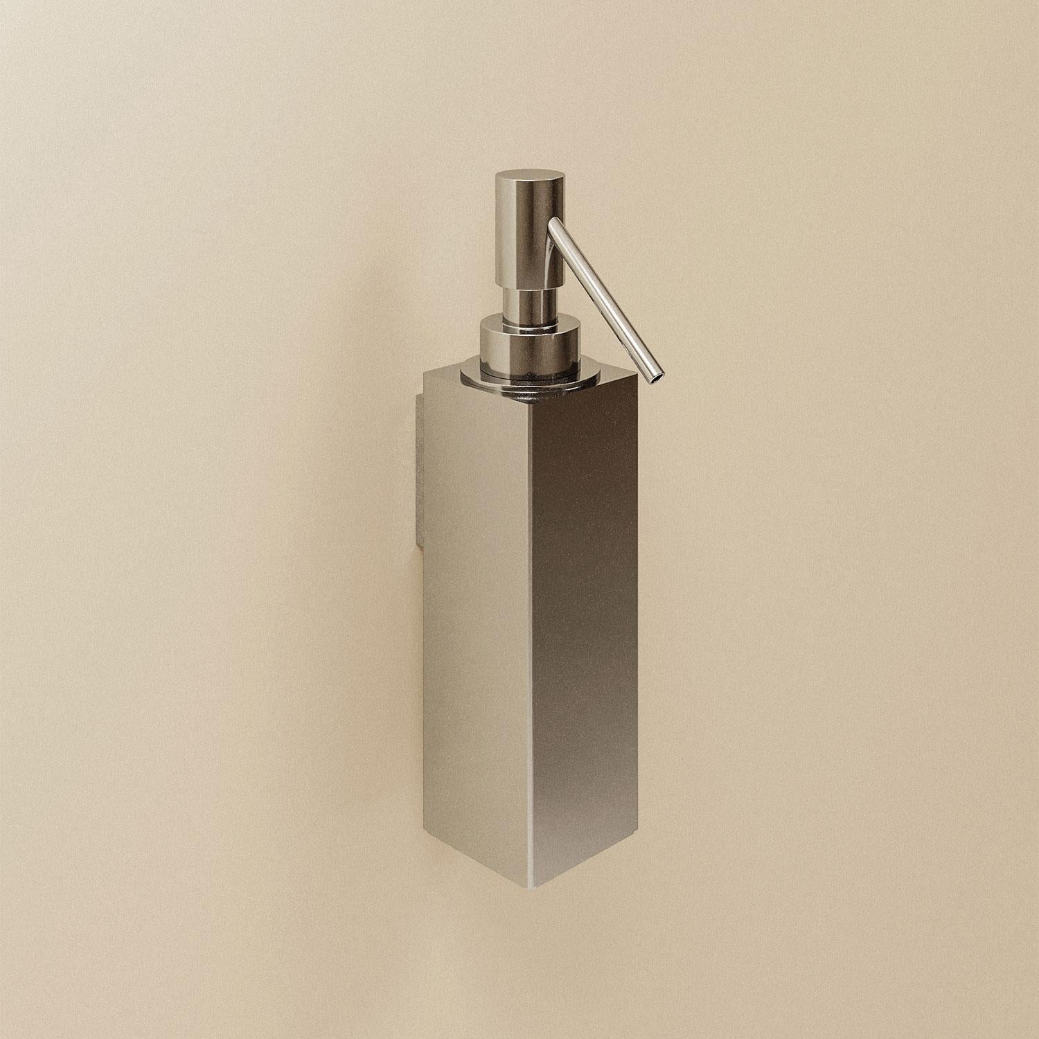 Soap Dispenser 125ml Capacity Siver Gloss Wall-mounted Collection Metric