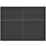 5-tier Wall Display Shelf Unit Cabinet Shelves Glass Doors | One Size | Black