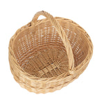 Oval Buff Wicker Shopping Basket | Large | Brown
