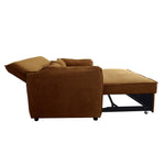Fabric Sofa Bed With Adjustable Backrest And Easy Pull-out Mechanism | Ginger