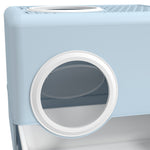 Cat Litter Tray W/ Lid, Hood, Tray, Scoop | Blue