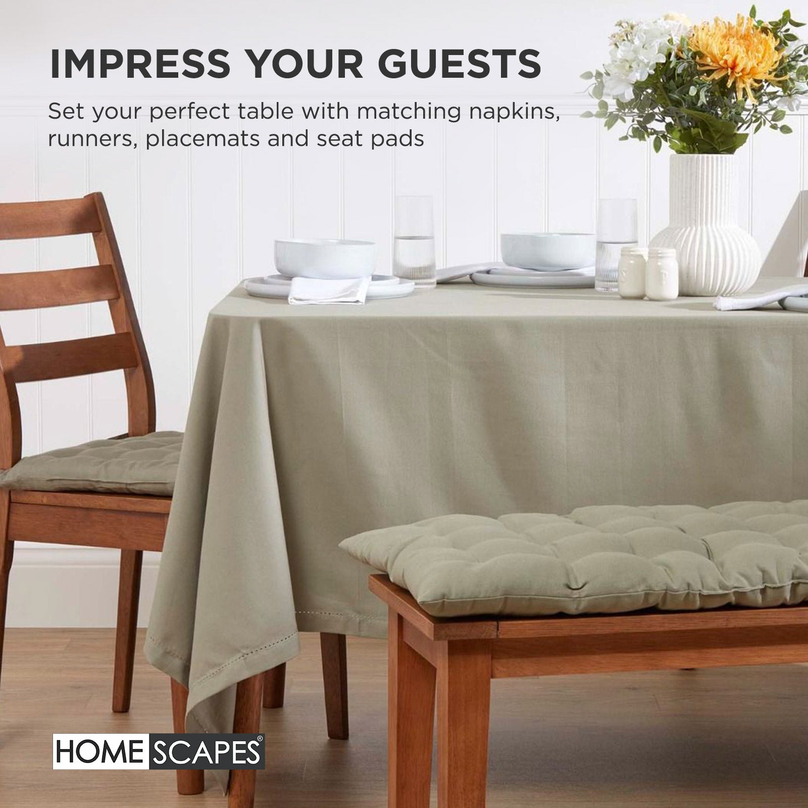 Outdoor Bench Cushion For 2 & 3 Seater Garden Seat Pad For Furniture, Kitchen, Dining & Indoor Use | 2 | Grey