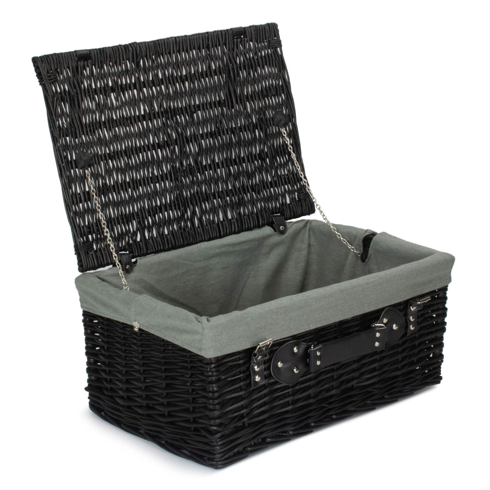 Wicker 51cm Black Willow Basket | Gray