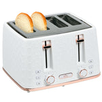 Toaster With 4 Slot, 7 Browning Levels, 1600w  Honeycomb | One Size | White