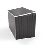 Garden Storage Shed Bike Metal Pent Tool Shed House Galvanized Steel Can Put 3-4 Bicycles (d105x W210x H130cm) | Charcoal Black