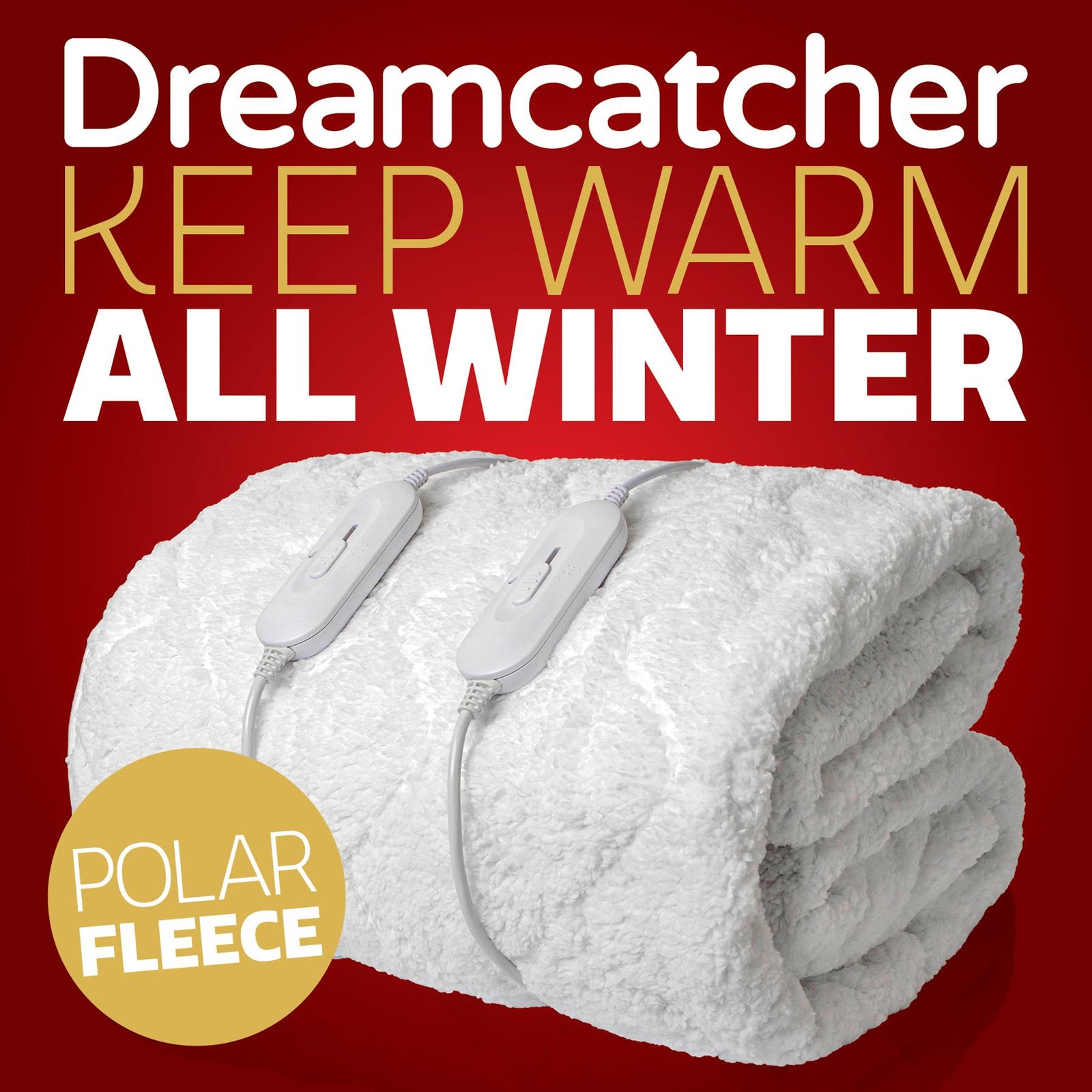 Deluxe Electric Blanket Fully Fitted Polar Fleece Heated Bed Underblanket 3 Heat Settings | Super King | White