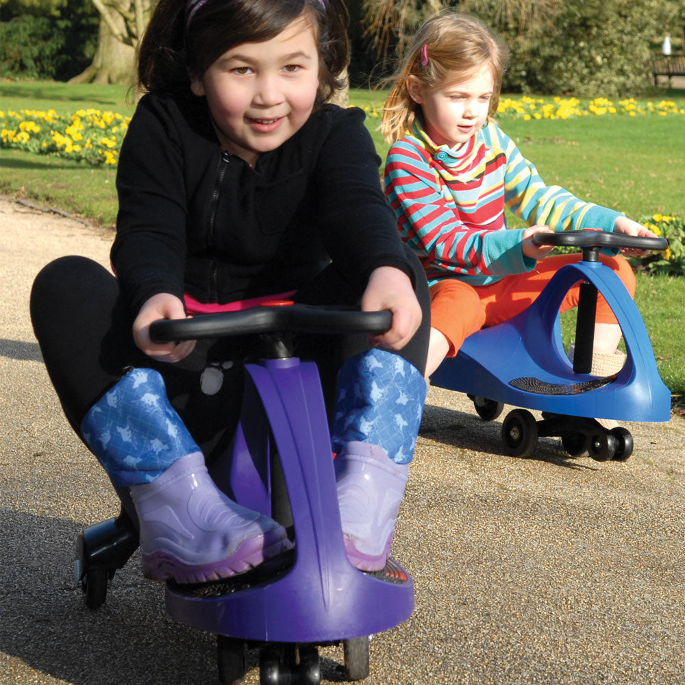 Unique Self Propelled Kids Ride On Toy, Wiggle Car - Purple