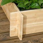 3 Tier Wooden Planter With Trellis Natural