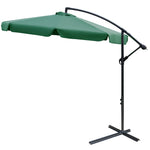 2.7m Cantilever Parasol Banana W/ Crank Handle | Green