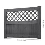 120cm W X 90/120cm H Rhombus Garden Wood Fence Gate | 90cm