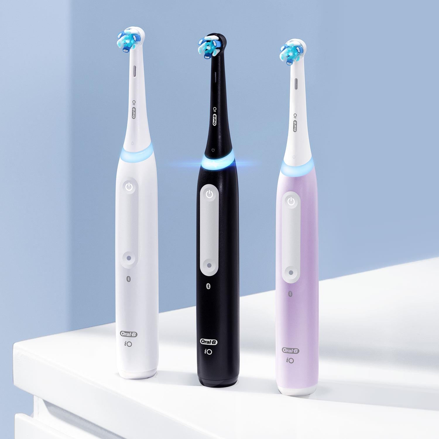 Io4 Electric Rechargeable Toothbrush With 4 Modes & Uk 2 Pin Plug, Black