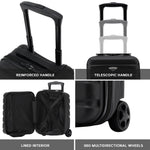 45x36x20cm Cabin Carry On Luggage with Medium Case and Large Size Check-in Hold Suitcase | Cabin | Charcoal