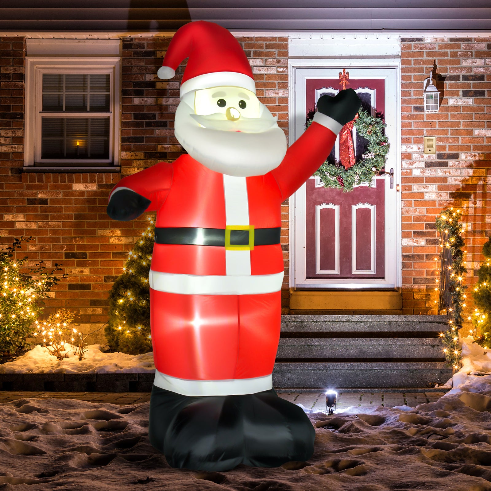 Inflatable 8ft Tall Santa Claus Xmas Decor Airblown Yard