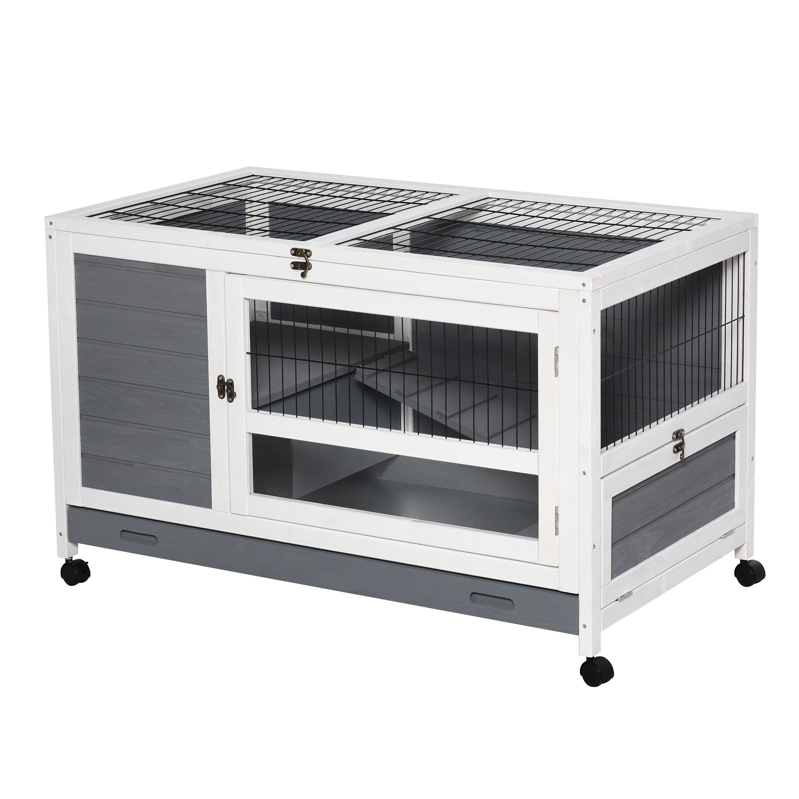 Wooden Pet House Elevated Rabbit Hutch Bunny Cage 102 X 60 X 63.5cm