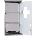 Wall Mounted Medicine Cabinet First Aid  Glass Door Lockable