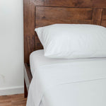 White Luxury Brushed Cotton Flannelette Flat Sheet 100% Cotton | Single | White