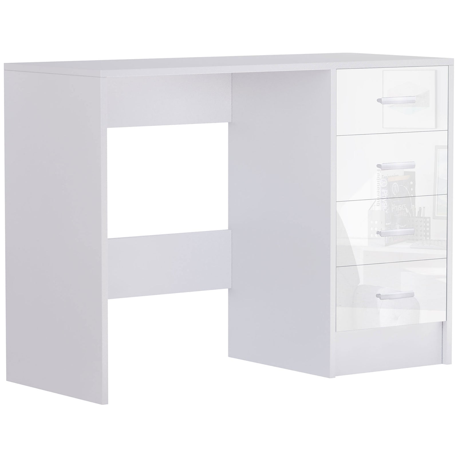 Computer Writing Desk, Study Table With 4 Drawers