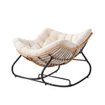 Modern Rocking Chair with Cushion – Large | Beige