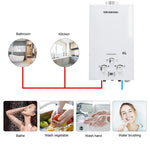 8l 16kw Instant Gas Water Heater With Shower Head