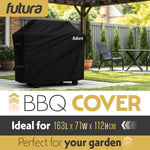 Premium Waterproof Bbq Cover Large Outdoor Barbecue Grills Cover 600d Oxford Fabric Uv Protection, Pvc Lining | 163cm | Black