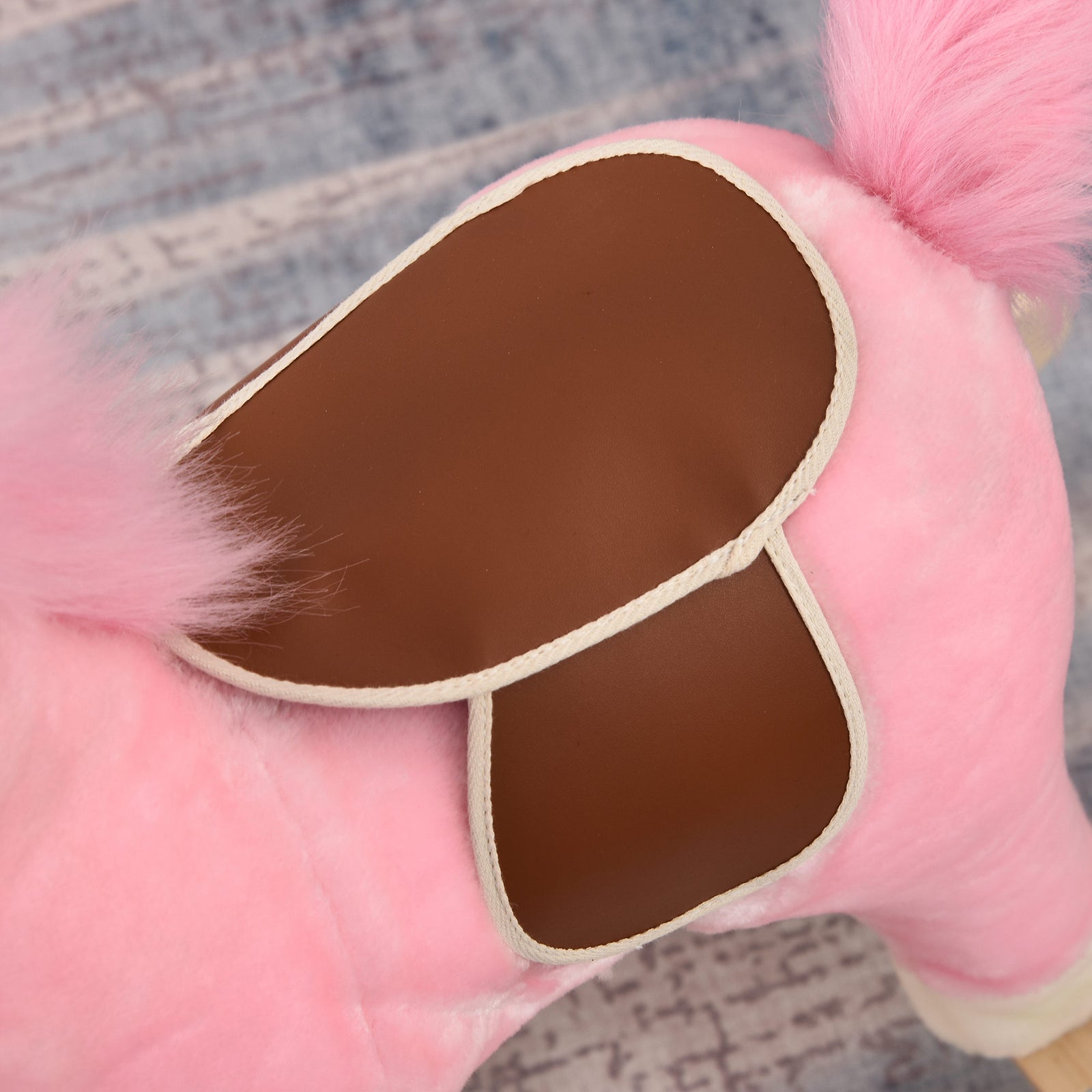 Kids Plush Rocking Horse W/ Moving Mouth Tail Sounds 18-36 Months | Pink